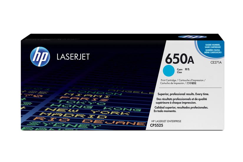 HP 650A - cyan - original - LaserJet - tonerkassett (CE271A)
