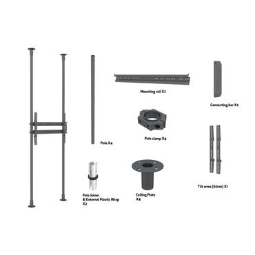 Multibrackets M Pro Series MBFC2P1UHD monteringssats - för LCD-display - svart