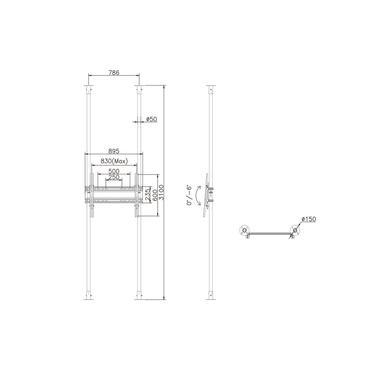 Multibrackets M Pro Series MBFC2P1UHD monteringssats - för LCD-display - svart