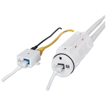 Intellinet High-Power Wireless AC600 Outdoor Access Point / Repeater, 433 Mbps Wireless AC (5 GHz) + 150 Mbps Wireless N (2.4 GHz), IP65, 28 dBm, Wireless Client Isolation, Passive PoE, Wall- and Pole-mount