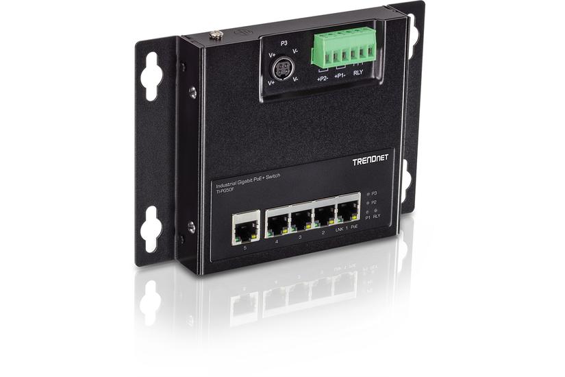TRENDnet TI-PG50F - Industrial - switch - 5 portar - ohanterad - TAA-kompatibel