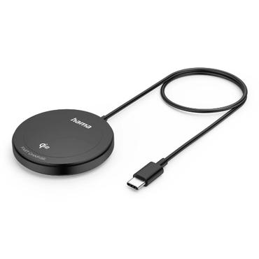 Hama 00201725 Kabelloses Qi2-Ladepad, 15W, Wireless Fast Charger, magnetisch, Schwarz