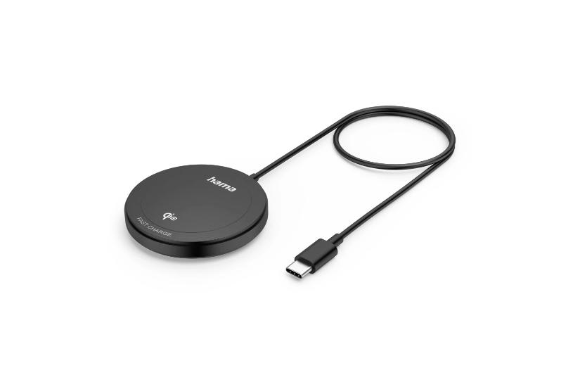 Hama 00201725 Kabelloses Qi2-Ladepad, 15W, Wireless Fast Charger, magnetisch, Schwarz