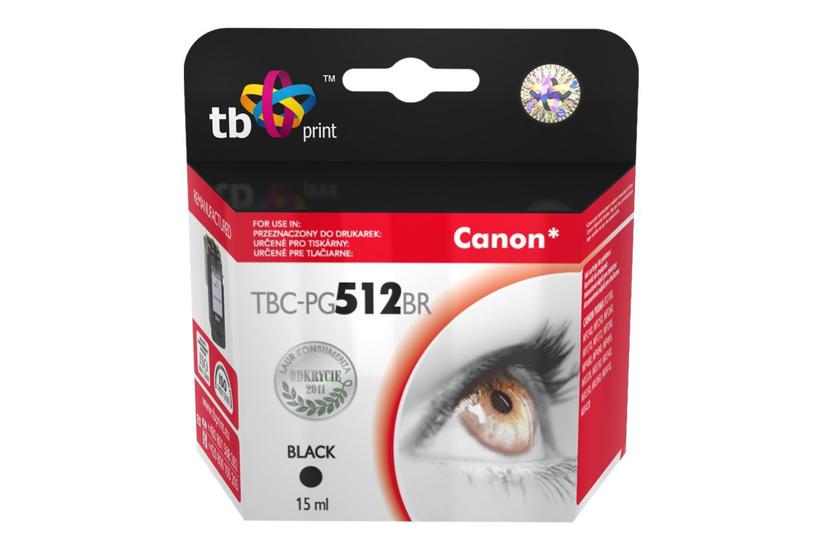 TB - svart - kompatibel - rekonditionerad - bl&auml;ckpatron (alternativ f&ouml;r: Canon PG-512)