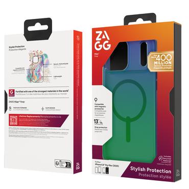 ZAGG Milan Snap mobiltelefon etui 17,5 cm (6.9") Cover Gr&oslash;n, Bl&aring;