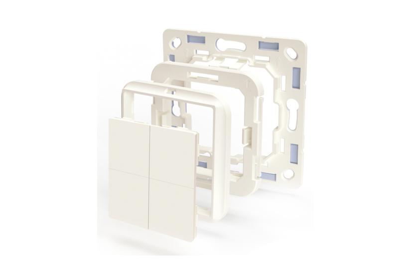 Shelly BLU Wall Switch 4 lyskontakt Plast Elfenben