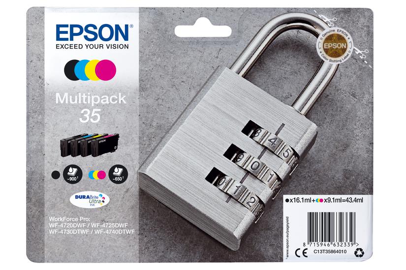 Epson 35 Multipack - 4-pack - svart, gul, cyan, magenta - original - bl&auml;ckpatron