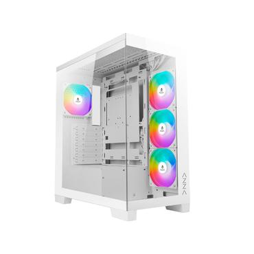 AZZA Chassi - Midi Tower - ATX, Micro ATX, ITX - 17 cm - 40 cm - 7 - Härdat glas - Vit