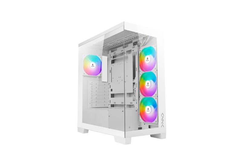AZZA Chassi - Midi Tower - ATX, Micro ATX, ITX - 17 cm - 40 cm - 7 - Härdat glas - Vit