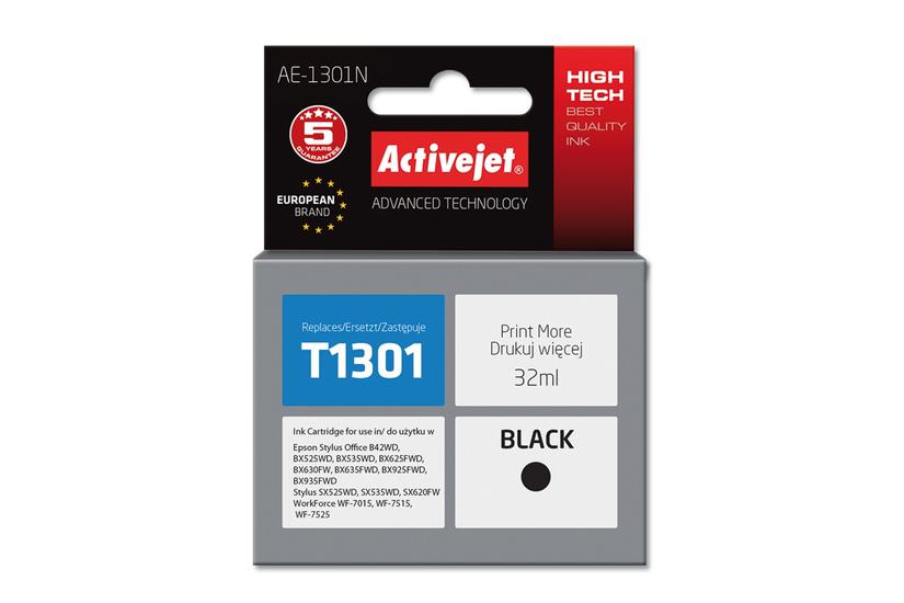Activejet AE-1301N bl&aelig;k (erstatning Epson T1301; Supreme; 32 ml; sort)