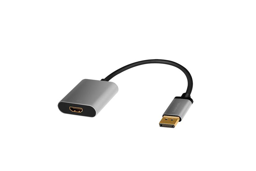 LogiLink CDA0108 videokabel adapter 0,15 m DisplayPort HDMI Sort, Gr&aring;