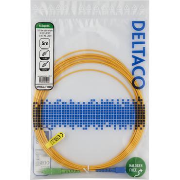 Deltaco SCSC-5-SUA InfiniBand og fiberoptisk kabel 5 m SC Gul