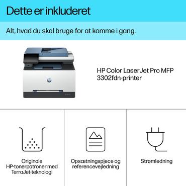HP Color LaserJet Pro MFP 3302fdn - multifunktionsprinter - farve