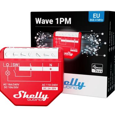 Shelly Wave 1 PM, relay (red, one channel)