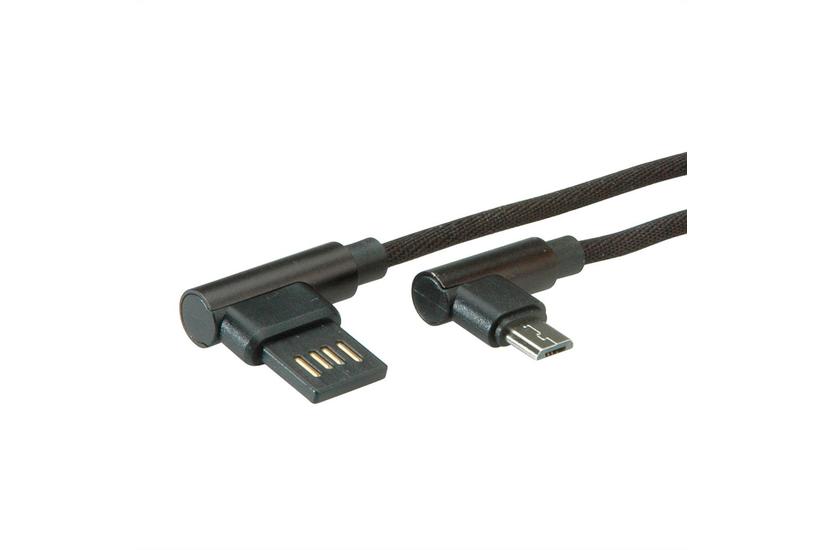 USB 2.0 VINKLET KABEL, 0,8M,