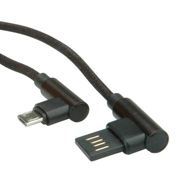 USB 2.0 VINKLET KABEL, 0,8M,