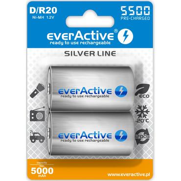 Everactive EVHRL20-5500 husholdningsbatteri Genopladeligt batteri D Nikkel-Metalhydrid (NiMH)