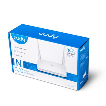 Cudy WR300 tr&aring;dl&oslash;s router Hurtigt ethernet Enkelt band (2,4 GHz) Hvid