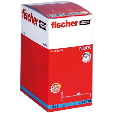 Fischer 537258 skrueanker og vægudtag 50 stk Skrue og vægstiksæt 50 mm