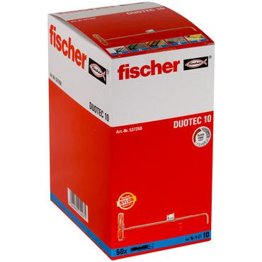Fischer 537258 skrueanker og vægudtag 50 stk Skrue og vægstiksæt 50 mm