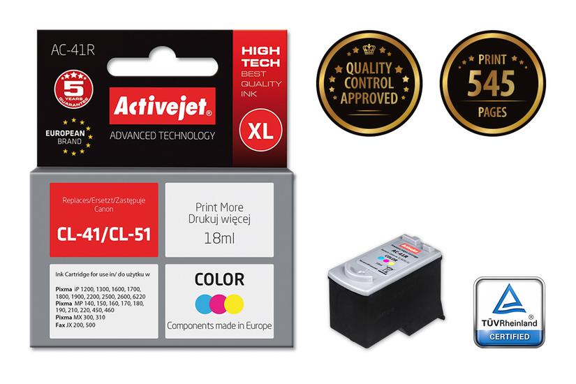 Activejet AC-41R-bl&aelig;k (Canon CL-41-erstatning; Premium; 18 ml; farve)