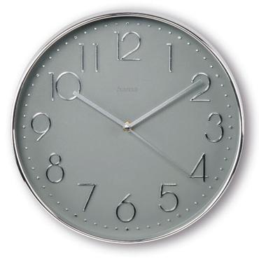 HAMA Corsica Wall Clock 30 cm Silver