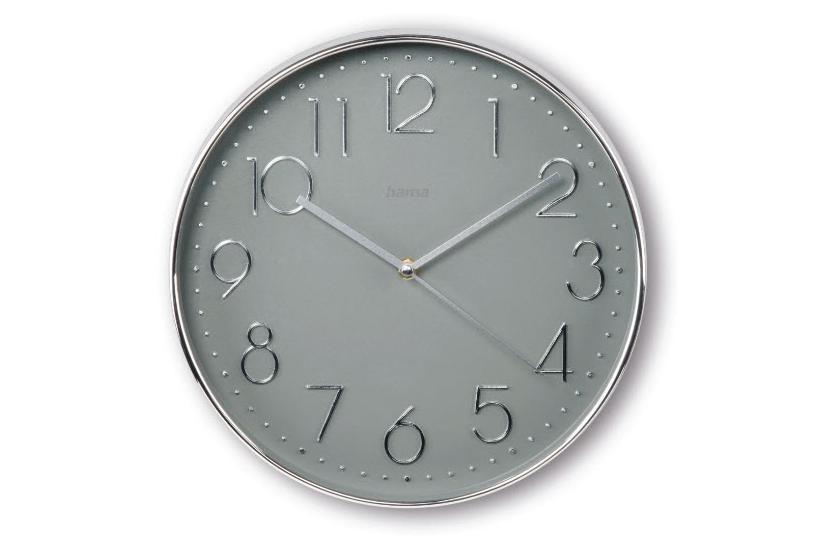 HAMA Corsica Wall Clock 30 cm Silver