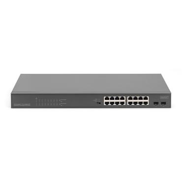 DIGITUS DN-95347-1 - switch - 19" - 16 portar - ohanterad - rackmonterbar