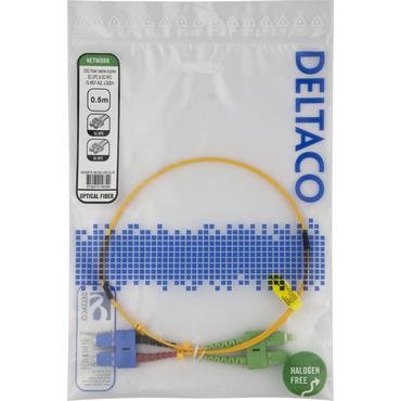 Deltaco SCSC-05-DUA InfiniBand og fiberoptisk kabel 0,5 m 2x SC Gul
