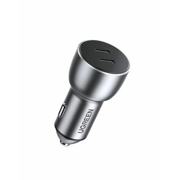 Ładowarka samochodowa Ugreen CD213, 2x USB-C, 36W (szara)