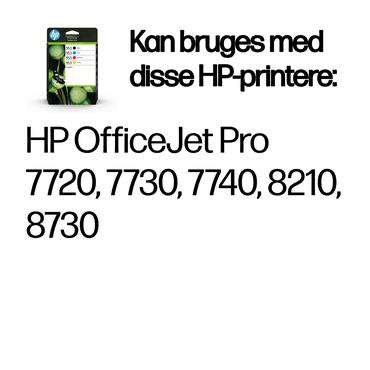 HP Originale 953-blækpatroner, sort/cyan/magenta/gul, 4 stk.
