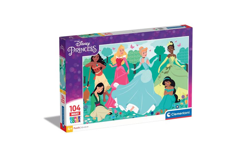 Clementoni Supercolor Disney Princess Puslespil 104 stk Tegnefilm