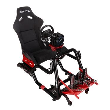 OPLITE Simulatorsäte - Svart, Röd - kolfiberstål med hög densitet - 60 mm - 116 mm - 40 g