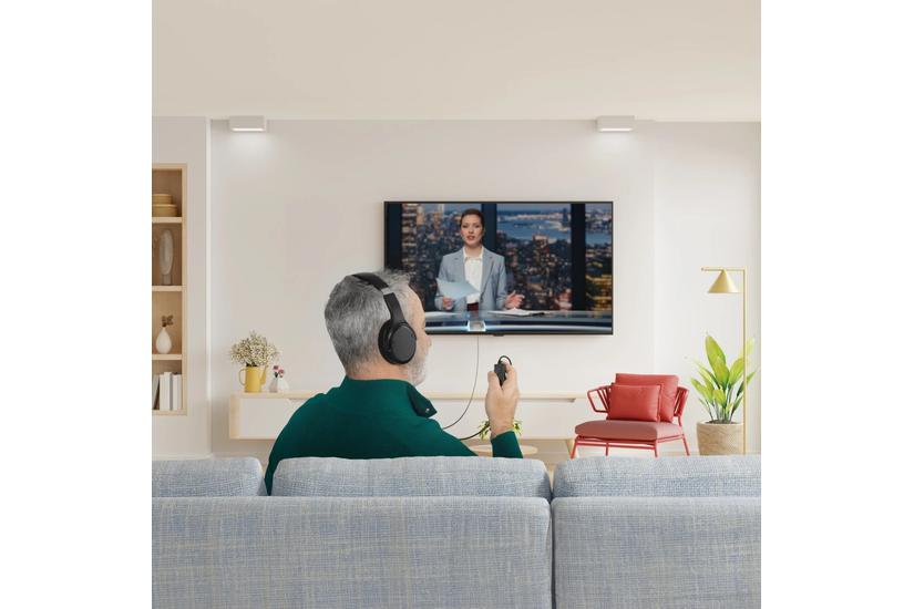 Hama 00221846 hovedtelefoner/headset Ledningsført TV Sort