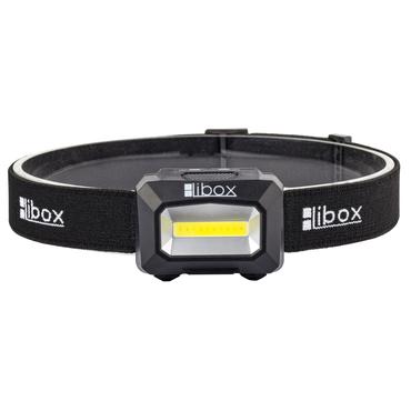 libox LB0107 - huvudficklampa - LED - kallt vitt ljus - svart
