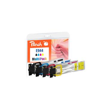 Peach PI200-786 bl&aelig;kpatron 4 stk Kompatibel Sort, Bl&aring;, Magenta, Gul