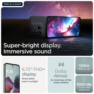 Motorola Moto G56 - pantone gr&aring; dimma - 5G peksk&auml;rmsmobil - 256 GB - GSM