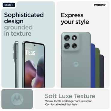 Motorola Moto G56 - pantone gr&aring; dimma - 5G peksk&auml;rmsmobil - 256 GB - GSM