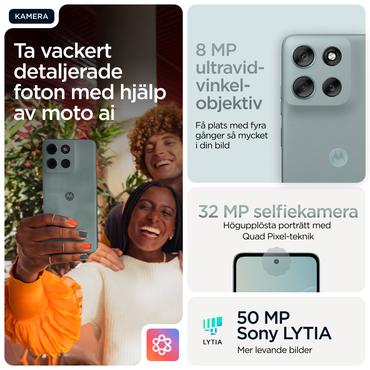 Motorola Moto G56 - pantone gr&aring; dimma - 5G peksk&auml;rmsmobil - 256 GB - GSM