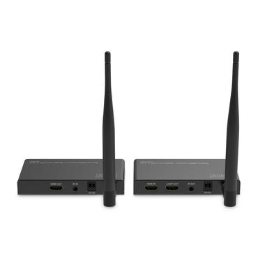 DIGITUS - HDMI Extender / Splitter Set - tr&aring;dl&ouml;sa video/ljud/infrar&ouml;d f&ouml;rl&auml;ngare - 802.11a