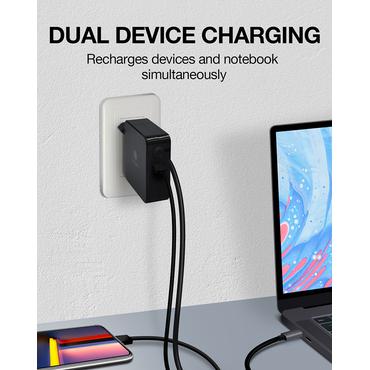 ICY BOX IB-PS101-PD Laptop, Smartphone, Tablet Sort Vekselstrøm Indendørs