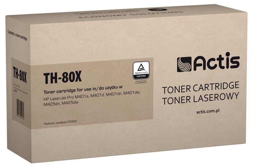 Actis Tonerpatron TH-80X (erstatning HP 80X CF280X; Standard; 6900 sider; sort)