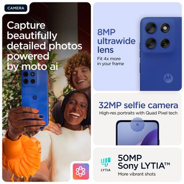 Motorola Moto G56 - pantone bl&auml;ndande bl&aring; - 5G peksk&auml;rmsmobil - 256 GB - GSM