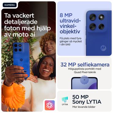 Motorola Moto G56 - pantone bl&auml;ndande bl&aring; - 5G peksk&auml;rmsmobil - 256 GB - GSM