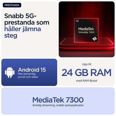 Motorola Moto G56 - pantone bl&auml;ndande bl&aring; - 5G peksk&auml;rmsmobil - 256 GB - GSM
