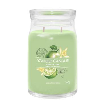 Yankee Candle Signature vokslys Cylinder Lime, Vanilie Grøn 1 stk