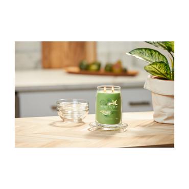 Yankee Candle Signature vokslys Cylinder Lime, Vanilie Grøn 1 stk