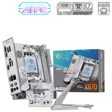 MSI Bundkort - AMD X870 - Sokkel AM5 - mini ITX - DDR5-SDRAM - 5 Gigabit Ethernet - 128 GB