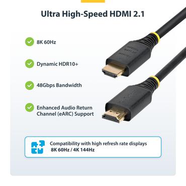 StarTech.com HDMI21-CBL-8K60-3M HDMI-kabel HDMI Type A (Standard) Sort