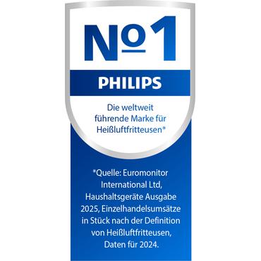Philips 5000 series NA551/00 frituregryde Dobbelt 9 L Enkeltst&aring;ende 2750 W Varmluftsteger Sort, S&oslash;lv